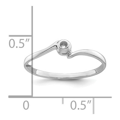 10K White Gold Diamond Ring Mounting – view 6