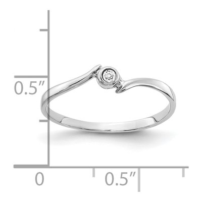 10K White Gold Diamond Ring – view 2