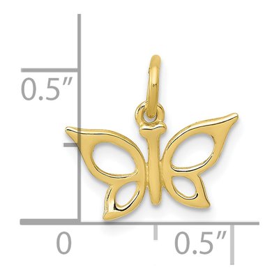 10K Yellow Gold Cut-Out Butterfly Pendant – view 4