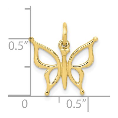 10K Yellow Gold Cut-Out Butterfly Charm – view 4