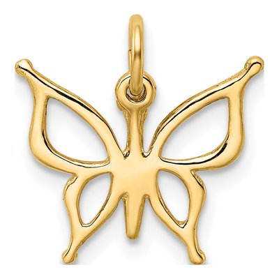 10K Yellow Gold Cut-Out Butterfly Charm – view 5