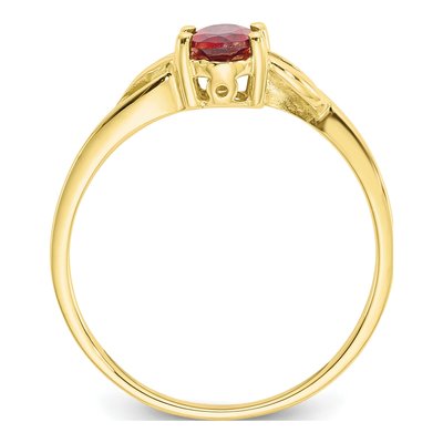 10K Yellow Gold Garnet Birthstone Ring – view 3
