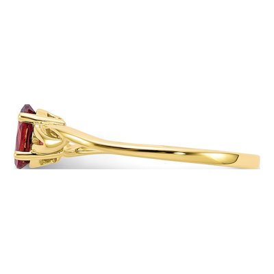 10K Yellow Gold Garnet Birthstone Ring – view 4