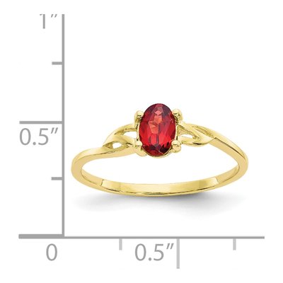 10K Yellow Gold Garnet Birthstone Ring – view 6