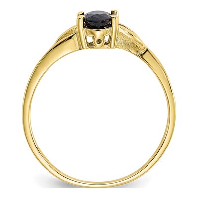 10K Yellow Gold Sapphire Oval Ring – view 2