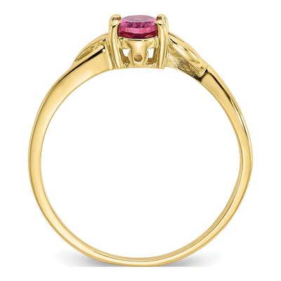 10K Yellow Gold Pink Tourmaline Ring – view 3