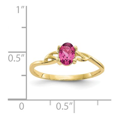 10K Yellow Gold Pink Tourmaline Ring – view 6