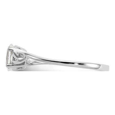 10K White Gold White Topaz Birthstone Ring – view 4