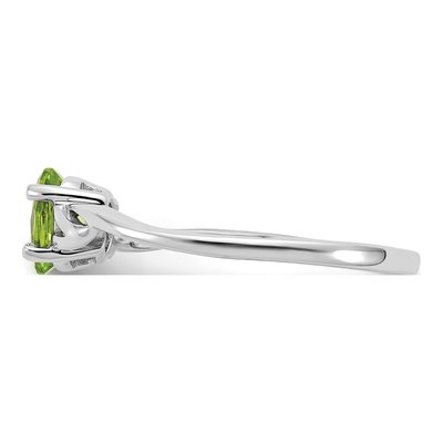 10K White Gold Peridot Birthstone Ring – view 4