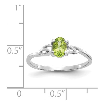 10K White Gold Peridot Birthstone Ring – view 6