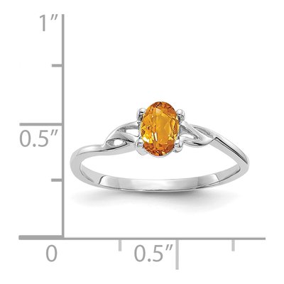 10K White Gold Citrine Birthstone Ring – view 6
