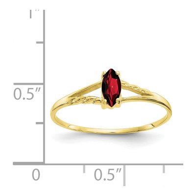 10K Yellow Gold Garnet Marquise Ring – view 6