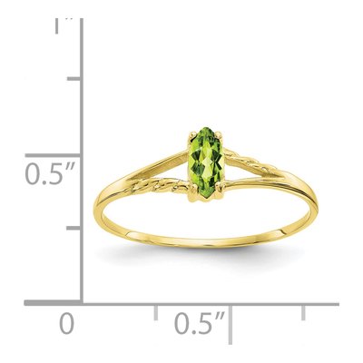 10K Yellow Gold Peridot Marquise Ring – view 6
