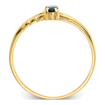 10K Yellow Gold Sapphire Marquise Ring – view 3