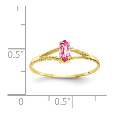 10K Yellow Gold Pink Tourmaline Ring – view 6