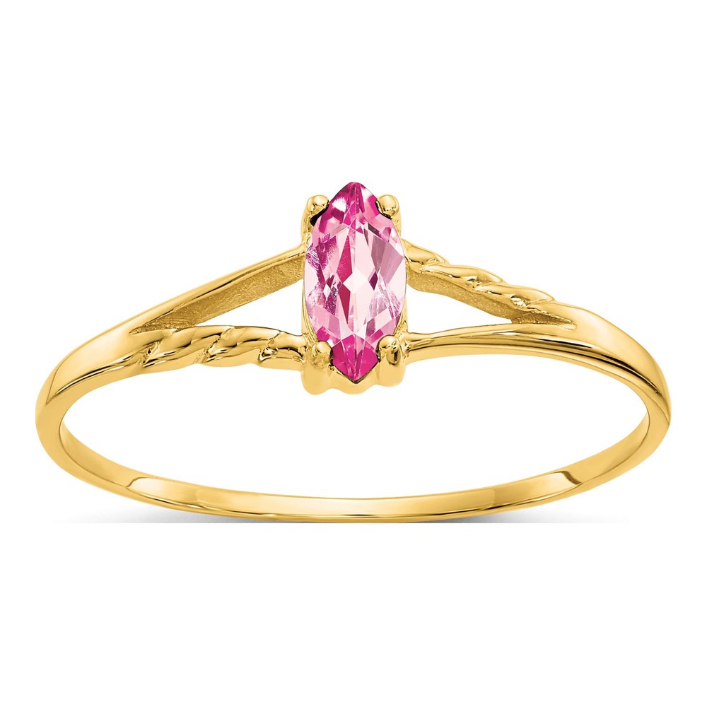 10K Yellow Gold Pink Tourmaline Ring