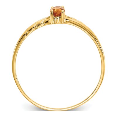 10K Yellow Gold Citrine Marquise Ring – view 3
