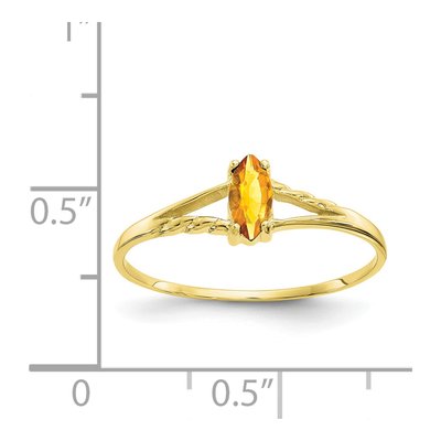 10K Yellow Gold Citrine Marquise Ring – view 6