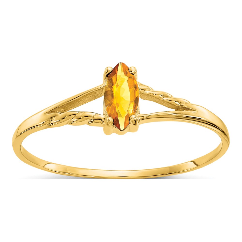 10K Yellow Gold Citrine Marquise Ring