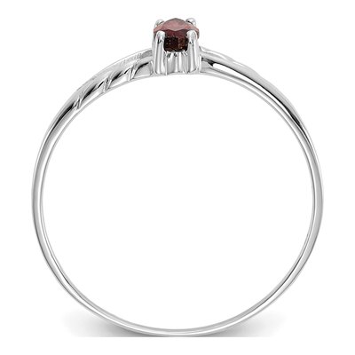 10K White Gold Garnet Marquise Ring – view 3