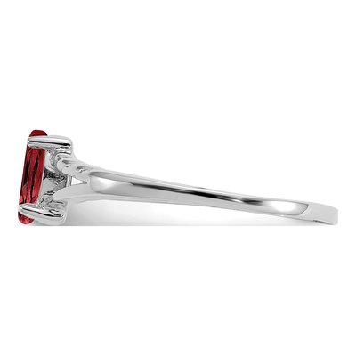 10K White Gold Garnet Marquise Ring – view 4