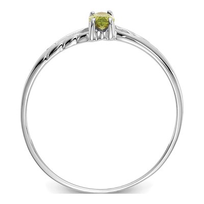 10K White Gold Peridot Marquise Ring – view 3