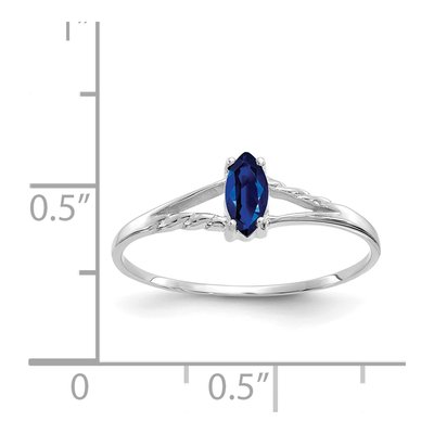 10K White Gold Sapphire Marquise Ring – view 6