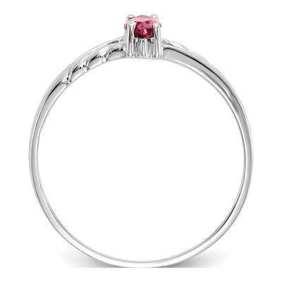 10K White Gold Pink Tourmaline Marquise Ring – view 3