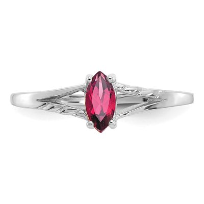 10K White Gold Pink Tourmaline Marquise Ring – view 5