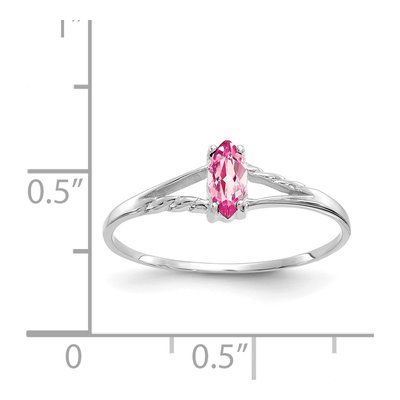 10K White Gold Pink Tourmaline Marquise Ring – view 6