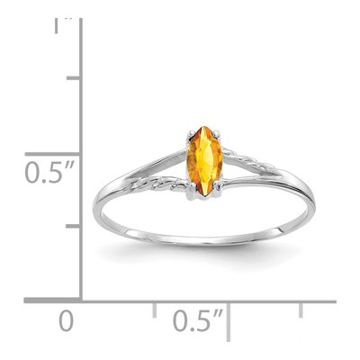 10K White Gold Citrine Marquise Ring – view 6