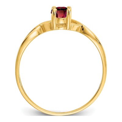 10K Yellow Gold Garnet January Birthstone Ring – view 3