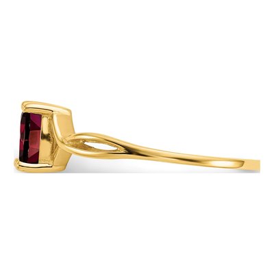 10K Yellow Gold Garnet January Birthstone Ring – view 4