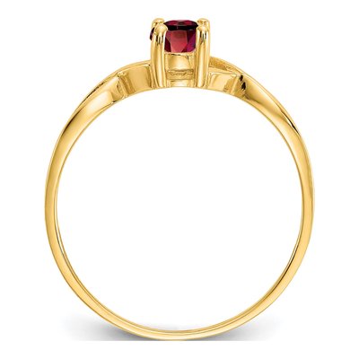 10K Yellow Gold Birthstone Ring Mounting – view 3