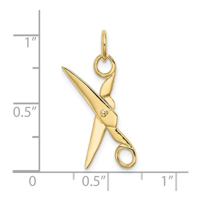 10K Yellow Gold 3-D Moveable Scissors Charm – view 4