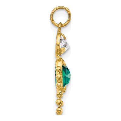 10K Yellow Gold May Boy Birthstone Charm – view 3