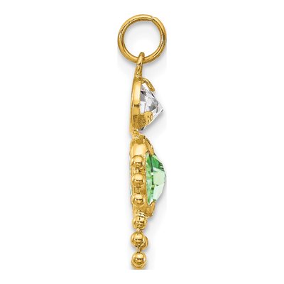 10K Yellow Gold August Birthstone Boy Charm – view 3
