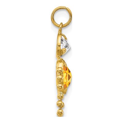 10K Yellow Gold November Birthstone Boy Charm – view 3
