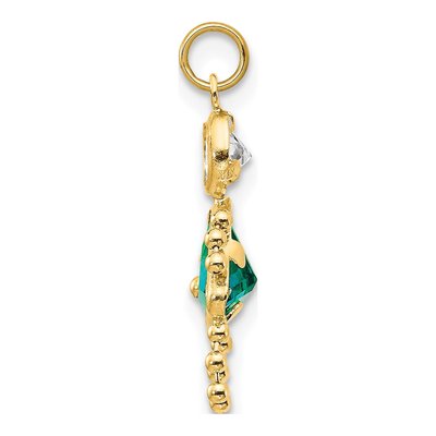 10K Yellow Gold December Birthstone Girl Charm – view 3