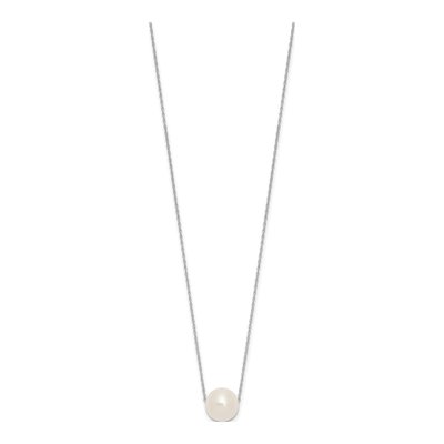 10K White Gold Freshwater Cultured Pearl Rope Necklace – view 2