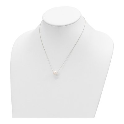 10K White Gold Freshwater Cultured Pearl Rope Necklace – view 3