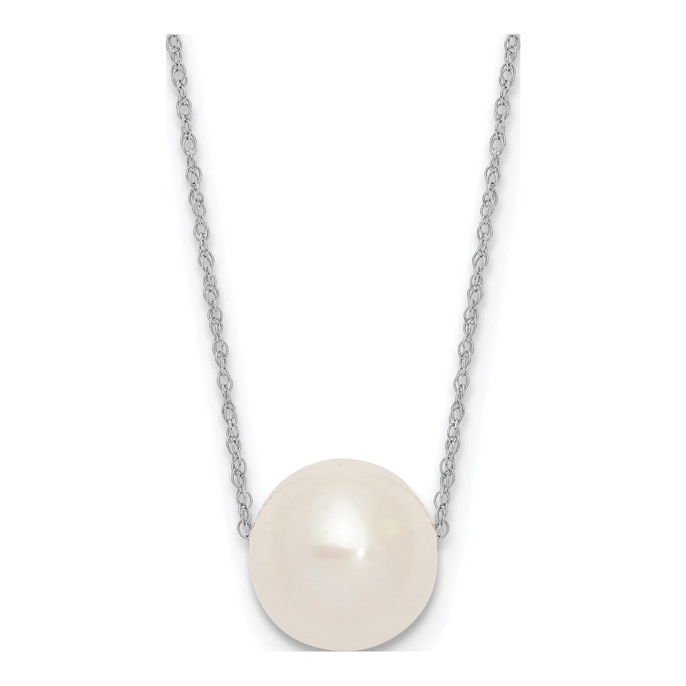 10K White Gold Freshwater Cultured Pearl Rope Necklace