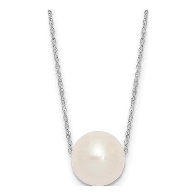10K White Gold Freshwater Cultured Pearl Rope Necklace