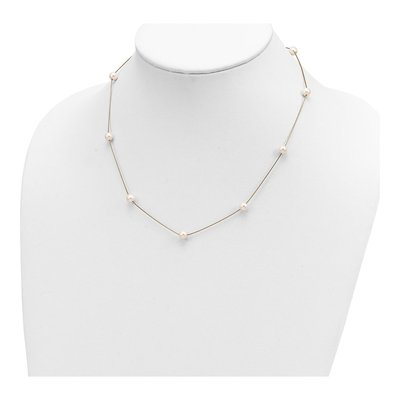 10K Yellow Gold Freshwater Cultured Pearl 9-Station Necklace – view 3