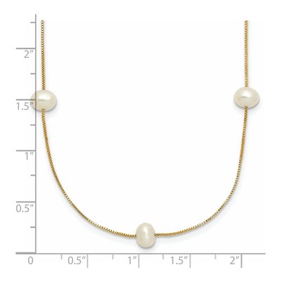 10K Yellow Gold Freshwater Cultured Pearl 9-Station Necklace – view 5