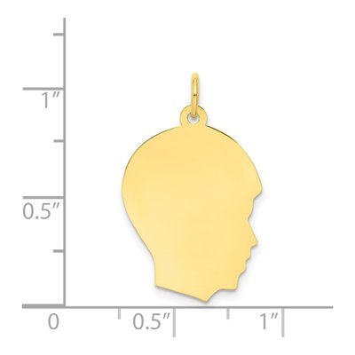 10K Yellow Gold Boy Head Charm – view 3