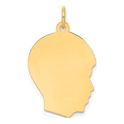 10K Yellow Gold Boy Head Charm