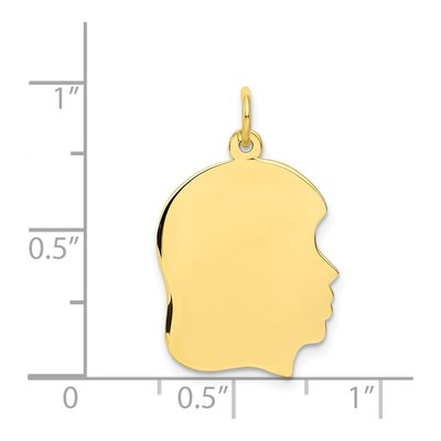 10K Yellow Gold Girl Head Charm – view 3