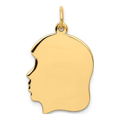 10K Yellow Gold Girl Head Charm – view 4