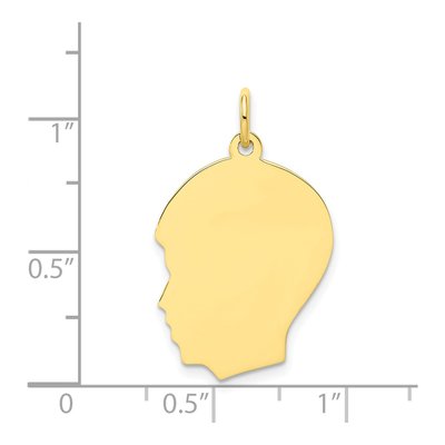 10K Yellow Gold Boy Head Charm – view 3